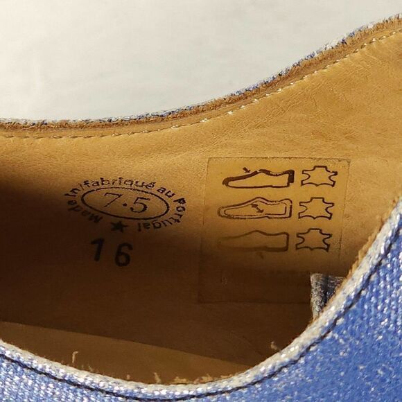 John Fluevog Women's City Angels Istanbul US7,5 Blue Leather Fluttered Oxfords - Picture 14 of 14